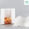 ถุงกระดาษคราฟท์ สีขาว มีหน้าต่าง ตั้งได้ ใส่ขนมปัง (50 ใบ แพค)
