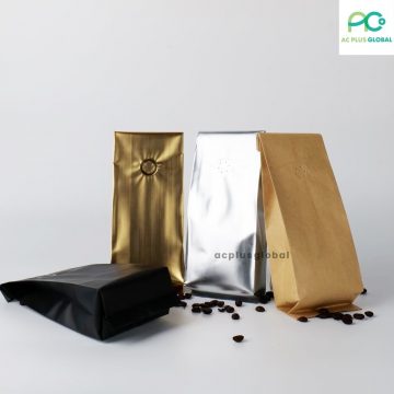 ถุงกาแฟ ถุงใส่เมล็ดกาแฟ ซองซีล3ด้าน มีวาล์ว