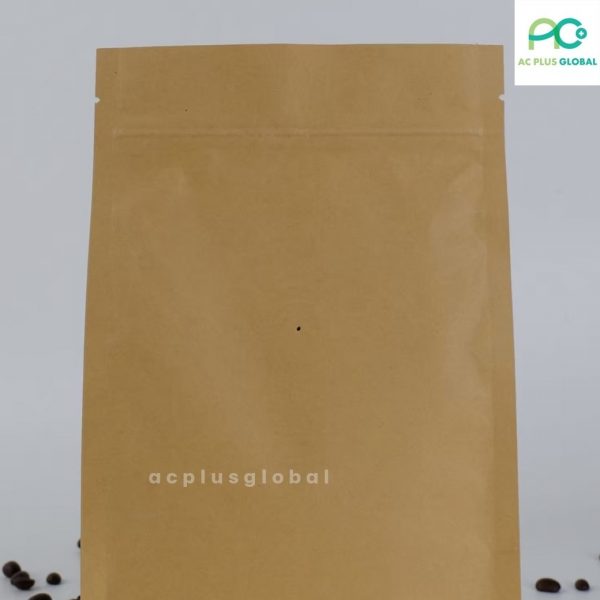 ถุงกาแฟ ถุงใส่เมล็ดกาแฟ ถุงซิปล็อค มีวาล์ว ขยายข้าง ตั้งได้ ( 10 ใบ ) - acplusglobal